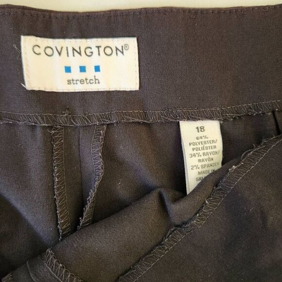 Covington womens dress pants size 18 plus stretch black 39" waist - Picture 2 of 5